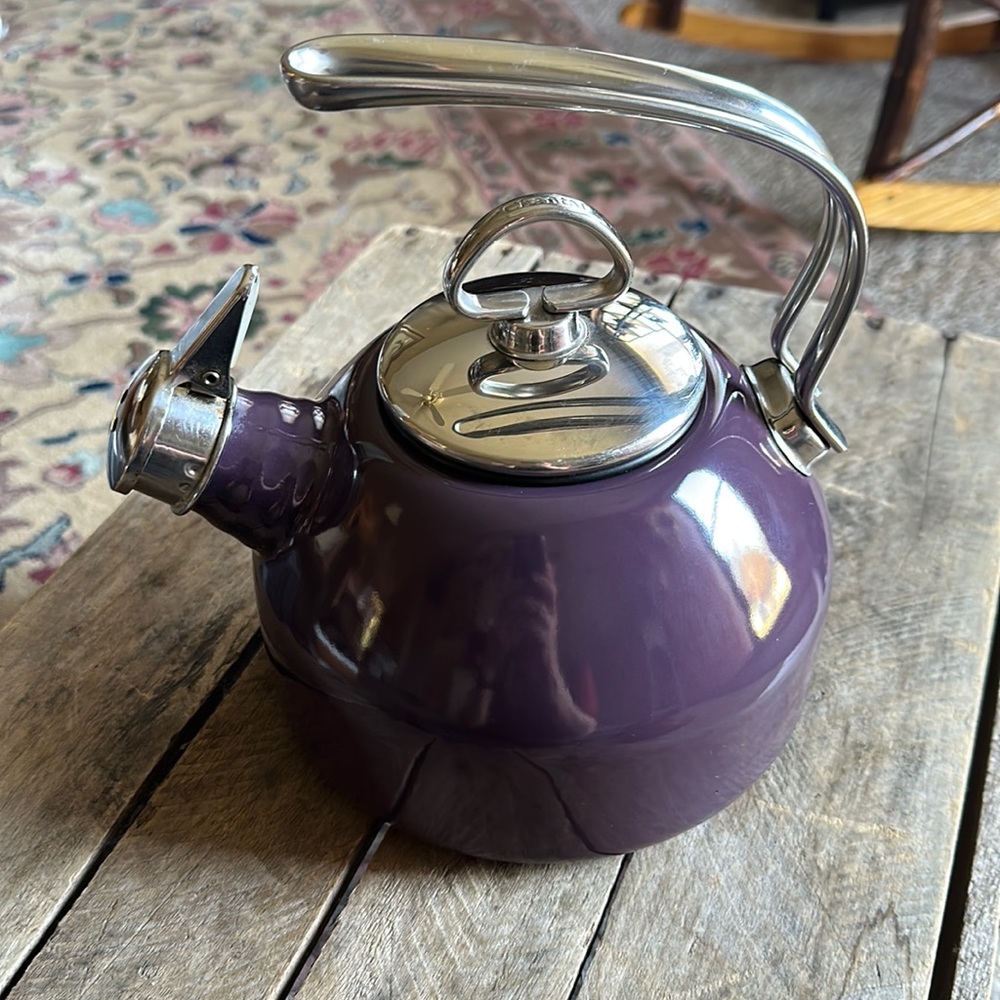 Dark purple Chantal whistling tea kettle
